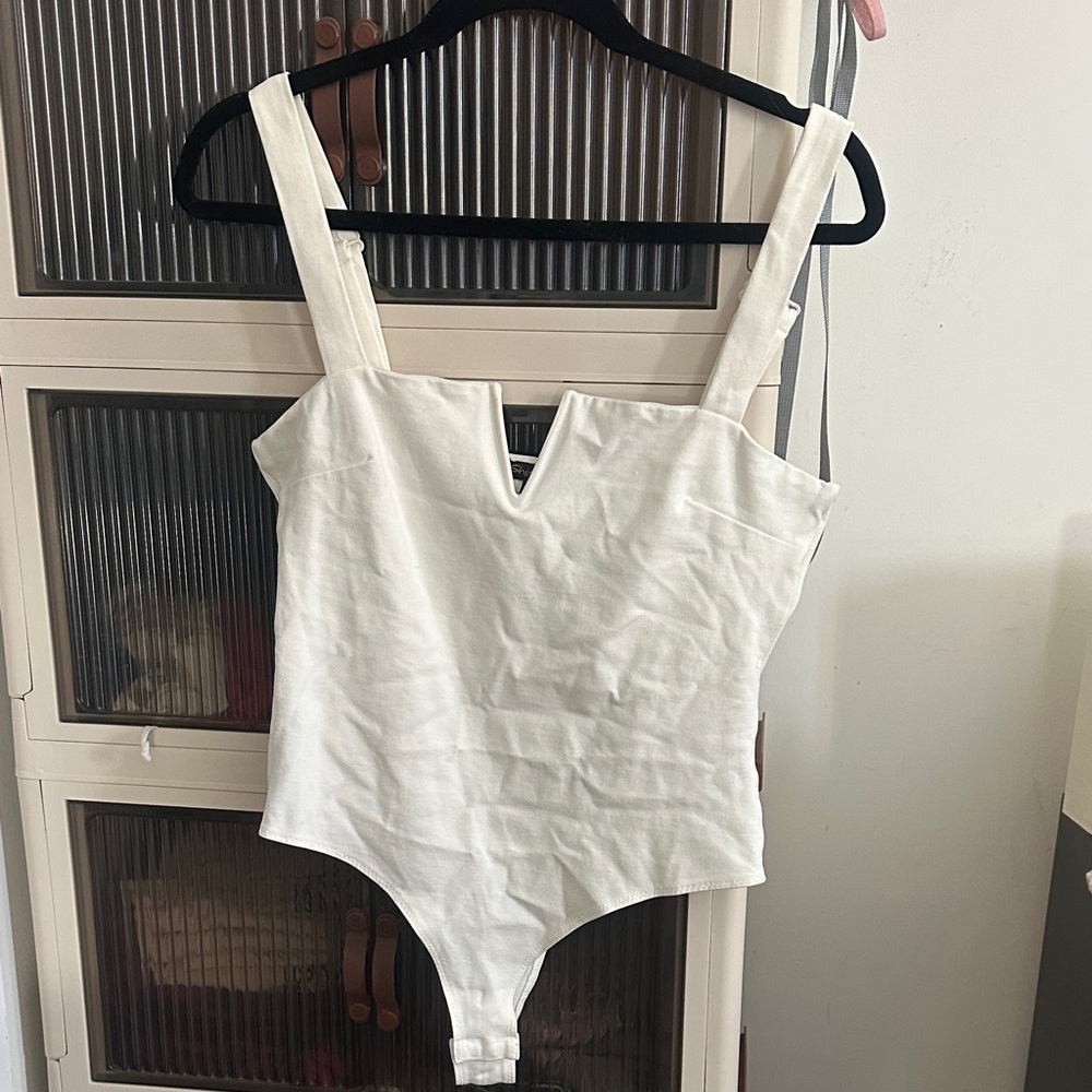 White Sleeveless Bodysuit